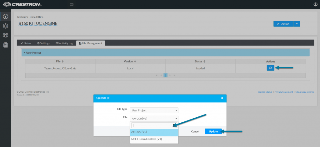 Select the project file for this UC Engine