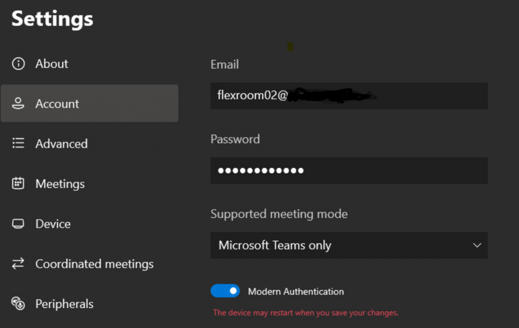 Microsoft Teams Room Teams Only Mode