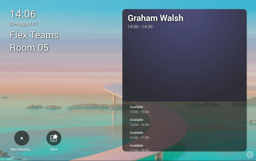 Booked Meeting with Meeting Names hidden